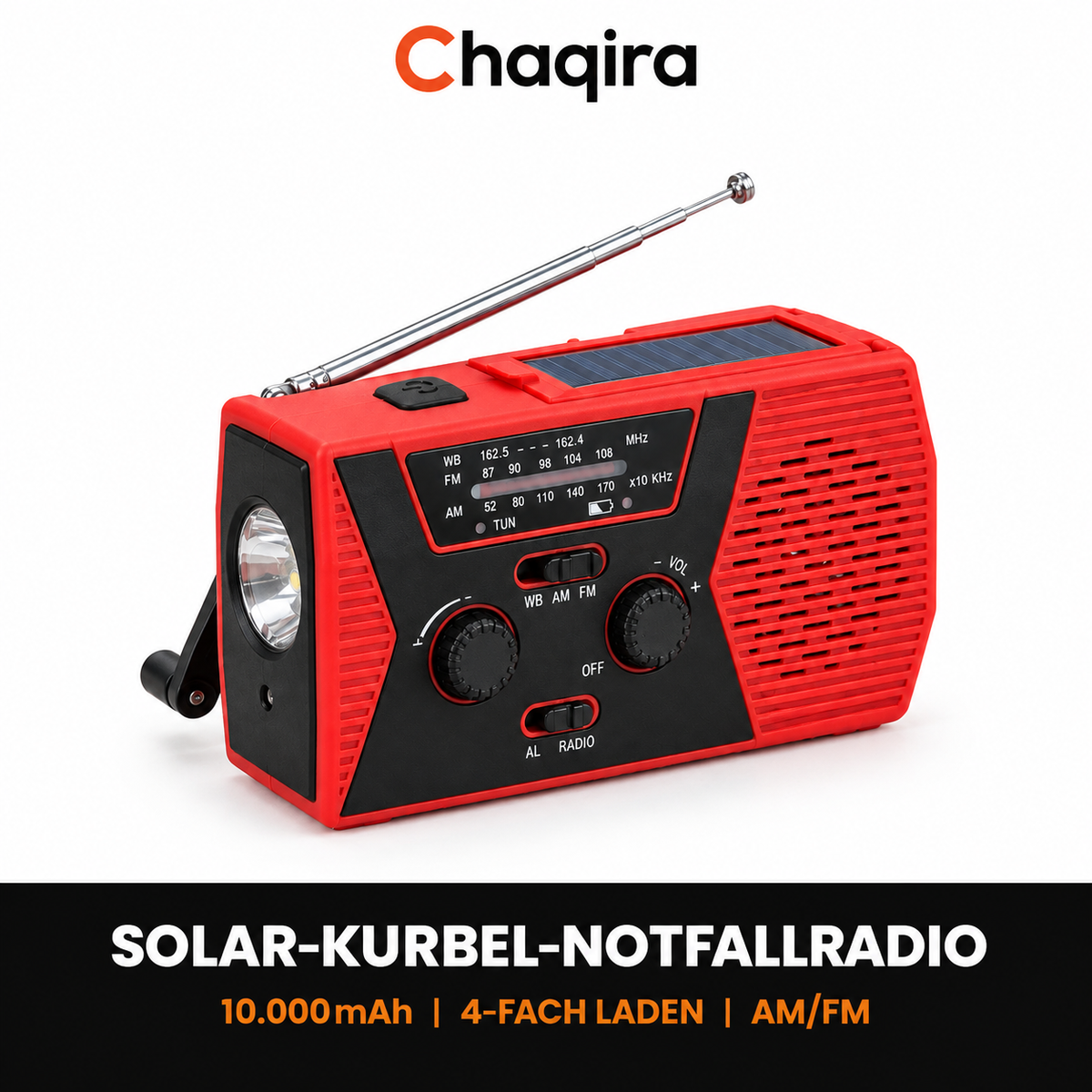 Solar-Kurbel-Notfallradio
