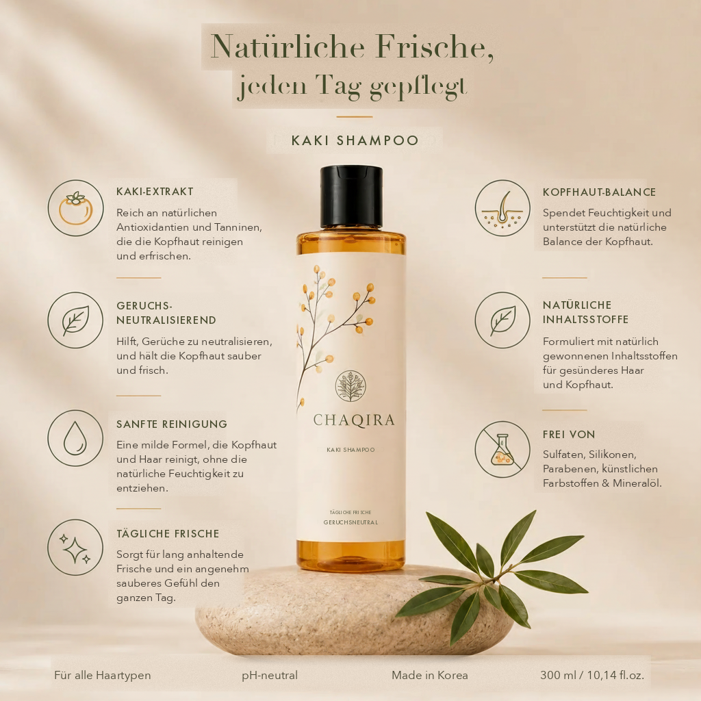 Kaki Shampoo – natürliche Frische, jeden Tag gepflegt