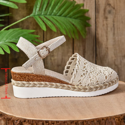 Galatea™ – Crochet Espadrille Comfortable Sandals Ankle Strap