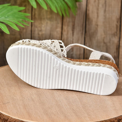 Galatea™ – Crochet Espadrille Comfortable Sandals Ankle Strap